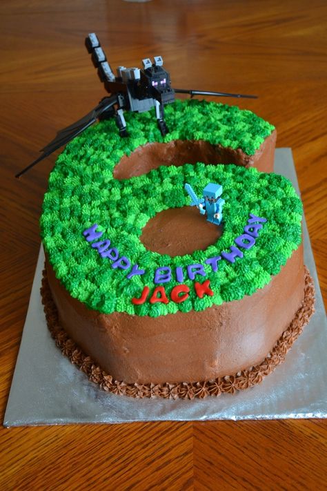 Minecraft Birthday Cake Minecraft 6 Birthday Cake How To Make - birijus.com Birthday Cake Minecraft, 6 Birthday Cake, Ninja Birthday Cake, Minecraft 6, Zombie Birthday Cakes, Pastel Minecraft, Minecraft Cake Designs, Diy Minecraft Birthday Party, Cake Minecraft