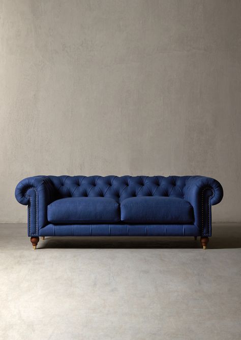 Blue Tufted Sofa, Blue Chesterfield Sofa, Chester Sofa, Velvet Chesterfield Sofa, Sofa Pictures, Velvet Tufted Sofa, Sofa Images, Blue Velvet Sofa, Rolled Arm Sofa