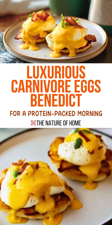 Eggs Benedict gets a carnivore diet makeover in this decadent breakfast recipe! High in protein, low in carbs, and packed with flavor, it’s perfect for mornings when you want to treat yourself. Save this pin to discover how to make it! Carnivores Diet Recipes, Modified Carnivore Diet, Carnivore Smoothie, Carnivor Diet Meals, Carnivore Breakfast Casserole, Carnorvor Diet, Carnivore Diet Breakfast Ideas, Carnivore Diet Snacks, Carnivore Diet Food List