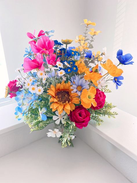 Wildflowers Bouquet ,colorful Wedding Bouquet ,sunflower Bouquet ,spring Summer Wedding ,boho Bouquets , Bridal Bridesmaids Bouquet - Etsy