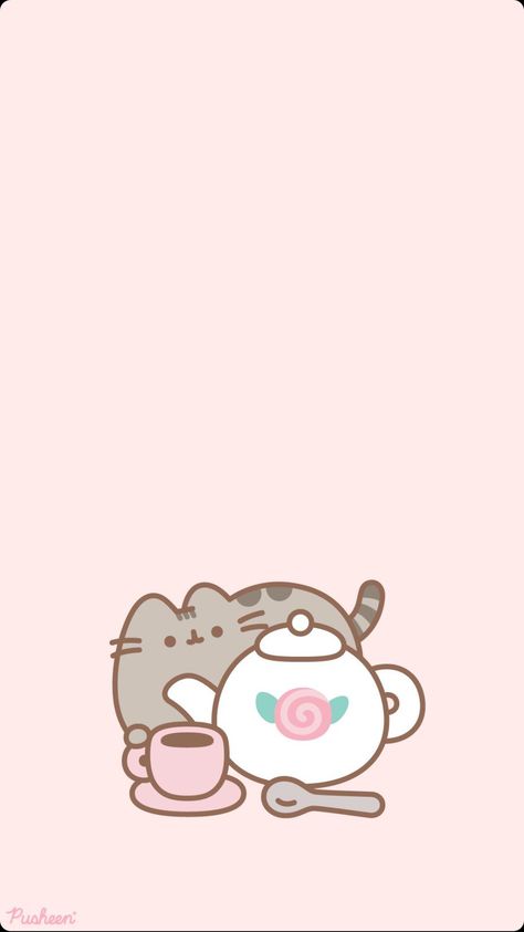 Pusheen The Cat Wallpapers, Pusheen Wallpaper Aesthetic, Pusheen Fanart, Pusheen Wallpaper Iphone, Pusheen Aesthetic, Hello Kitty X Pusheen, Pusheen Wallpaper, Cute Pusheen, Pink Pusheen