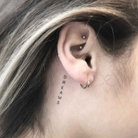 Tattoo Cute Behind The Ear Tattoos, Tattoos Behind The Ear, Behind The Ear Tattoos, Tattoo Son, Behind The Ear Tattoo, Behind Ear Tattoos, Bolt Tattoo, Ear Tattoos, Simple Tattoo Designs