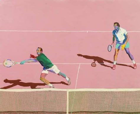 Andy Dixon, Tennis Art, Playing Tennis, Digital Museum, Arte Inspo, Oil Pastel, Painting Inspiration, Painting & Drawing, New Art