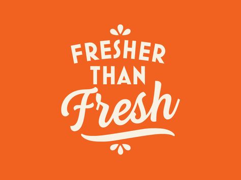 Freshy Fresher Fresh by Jacob Boyles #Design Popular #Dribbble #shots Fresh Typography Design, Freshers Day, Fresh Typography, Church Branding, Clean Fonts, Drawing Letters, Red House, Brand Identity Design, Fonts Design