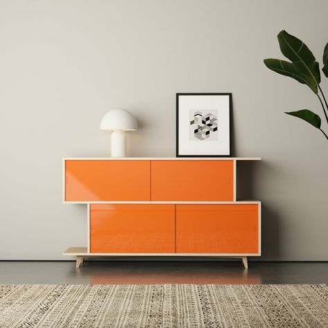 Sideboard S*2 by FEIT Design (2020) : Storage Plexiglas, Wood - SINGULART Veneer Plywood, Mid Century Modern Wood, Regal Design, Sideboard Designs, Oak Sideboard, Plywood Furniture, Wood Sideboard, Multifunctional Furniture, Dressers And Chests