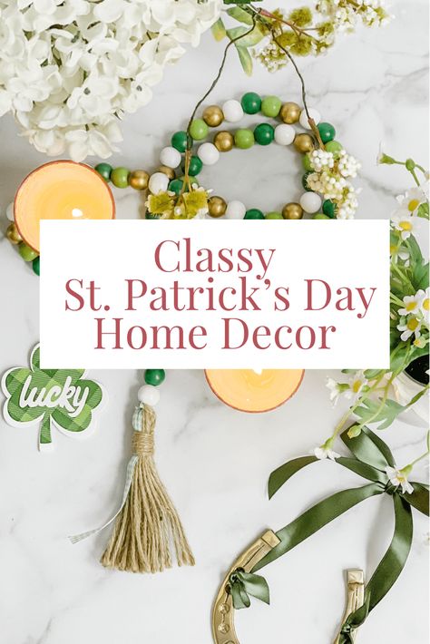 St Patrick's Day Decor, Faux Moss, Festive Cookies, St Patrick's Day Decorations, Minimal Decor, Faux Florals, St Pattys Day, Holiday Decorating, Holiday Home Decor