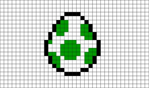 Yoshi Egg Pixel Art Yoshi Egg Pixel Art, Yoshi Egg Perler Bead Patterns, Yoshi Egg Tattoo, Egg Pixel Art, Grille Pixel Art, Yoshi Egg, Mario Coloring, Pixel Art Minecraft, Image Pixel Art