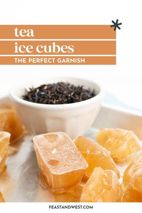 Dress up your drinks with tea ice cubes! They are perfect for unsweet iced tea, sweet tea, hot tea, tea cocktail and more! Tea Ice Cubes, Tea Popsicles, Flavored Ice Cubes, Tea Cocktail, Making Iced Tea, Brunch Drinks, Tea Diy, Peach Tea, Mouthwatering Recipes