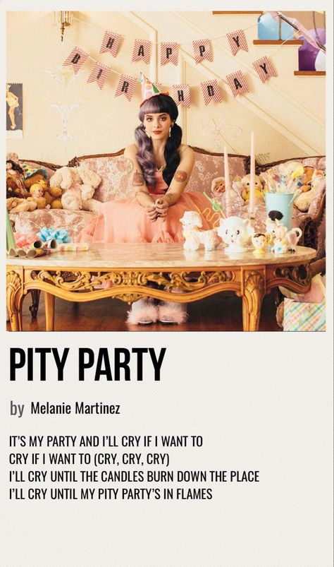 Melanie Martinez Wall Poster, Song Posters Melanie Martinez, Melanie Martinez Song Aesthetic, Melanie Martinez Songs Wallpaper, Melanie Martinez Polaroid Poster, Melanie Martinez Song Poster, Melanie Martinez Birthday Party Ideas, Melanie Martinez Song Covers, Melanie Martinez Room Decor