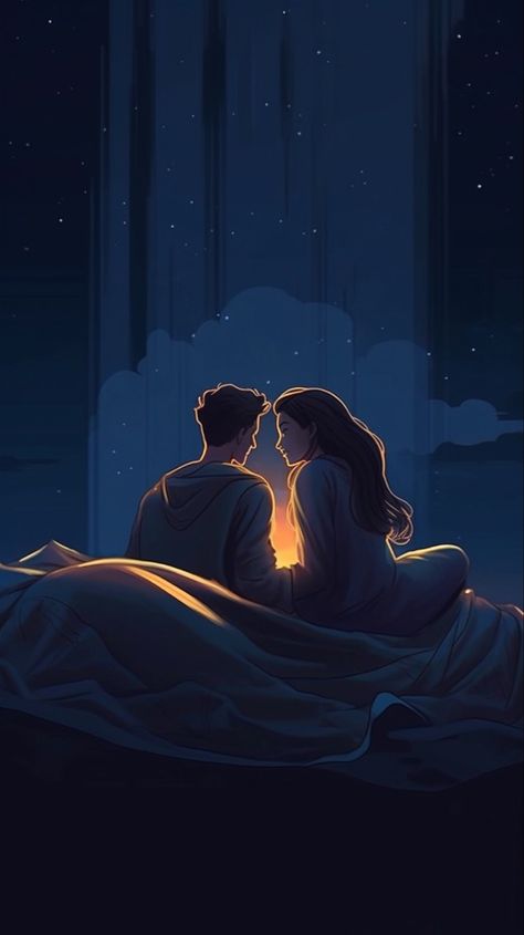 couple love, intimacy, night time, stars, clouds Red Background Images, Love Cartoon Couple, Cute Couple Comics, African Art Paintings, Love Animation Wallpaper, Romantic Anime Couples, Cute Love Wallpapers, Cute Couple Drawings, Couple Illustration