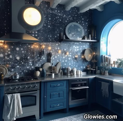 Wall Design Home, Celestial Room, Home Ideas Kitchen, Home Decor Videos, Home Drawing, Drawing Home, Rustic Country Kitchens, Decor Videos, Home Decor Wallpaper