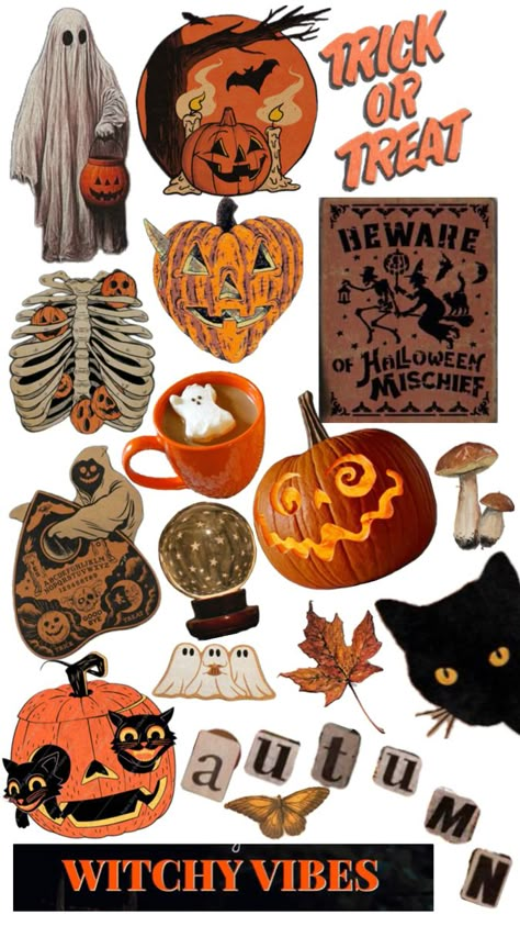 #sticker #halloween #pumpkins #cat #orangeaesthetic #orangecollage #pumpkin #blackcat #stickercutout #cutout #ghost #skeleton #autumn #autumnaesthetic #fall #leaves #witchyvibe #halloweenvibe #spookyseason Halloween Scrapbook Stickers, Vintage Halloween Stickers, Halloween Sticker Sheet, Autumn Stickers Aesthetic, Halloween Stickers Aesthetic, October Stickers, Halloween Stickers Printable, Bookish Journal, Junk Journal Stickers