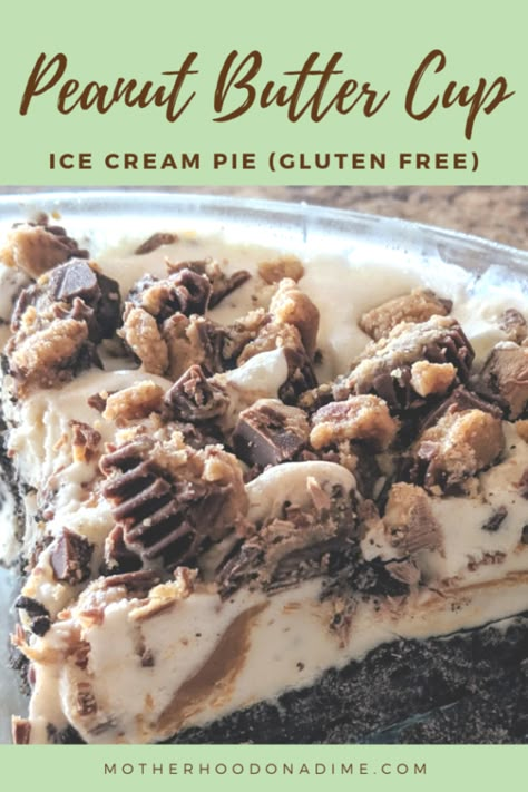 Gluten Free Ice Cream Cake, Peanut Butter Ice Cream Cake, Peanut Butter Cup Ice Cream, Cup Ice Cream, Heath Bar, Reese's Peanut Butter Cup, Cream Cake Recipe, Gf Food, Gluten Free Ice Cream