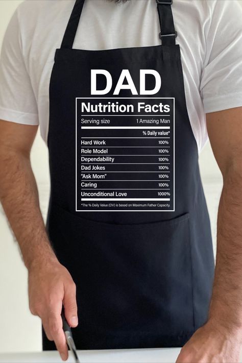 Excited to share the latest addition to my #etsy shop: Dad Nutrition Facts Kitchen Apron, Gift for Dad, Fathers Day Gift, Funny Apron for Husband, Dad Jokes, Dad Gift Ideas, BBQ Apron For Daddy  #cotton #funnyapron #cuteapron #cookingapron #chefapron #customapron #apronformen #apronforhusband #apronfordad Fathers Day Pictures, Funny Apron, Dad Gift Ideas, Diy Apron, Funny Aprons, Grill Apron, Bbq Apron, Custom Aprons, Cute Aprons