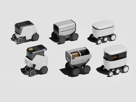 Future Transportation Design, Product Design Sketch Concept, Delivery Robot, Future Robots, Autonomous Robots, Car Delivery, Thinking Strategies, Mobile Robot, Autonomous Vehicle