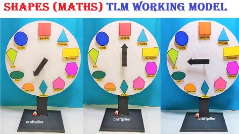 Maths Shapes TLM working model making for maths teachers  @howtofunda ​ Maths Working Model Ideas, Teaching Aids For Maths, Maths Shapes, Maths Tlm, Computer Science Projects, Probability Math, Math Folders, Math Art Projects, Math Models