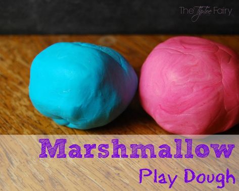 Marshmallow Play Dough Fairy Dough, Simple Playdough, Printed Marshmallows, Craft Recipes, Marshmallow Peeps, Fun Craft, Play Dough, Dough Recipe, Easy Diy Crafts