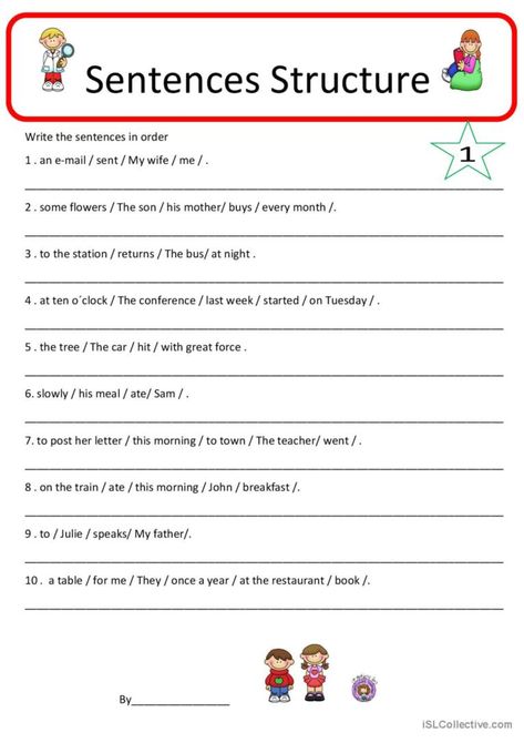 Students should write the parts of the sentences in order. subject + verb + objects +where + when+ how + why Reading and writing individual worksheet Key included Put The Sentences In Order, Subject Verb Object Worksheet, Class 2 Worksheets, Sentence Structure Worksheets, Subject Verb Object, Sentence Correction Worksheets, English Sentence Structure, Simple Sentence Structure, Capital Letters Worksheet