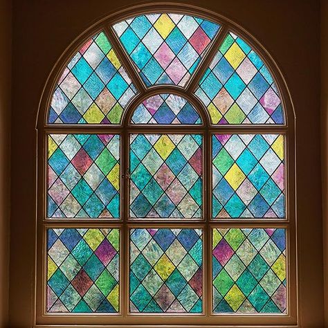 Lattice Window, Balcony Window, Stained Glass Window Film, Privacy Film, Window Privacy, Window Tint, Glass Decals, Window Films, Rainbow Maker