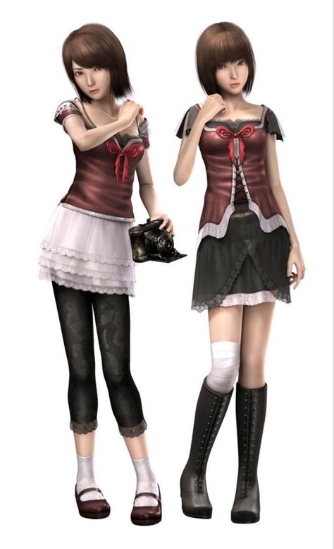 Protagonist Outfit, Horror Game Protagonist, Video Game Outfits, Project Zero, Game Protagonist, Under Clothing, 일본 패션, Japanese Horror, Fatal Frame