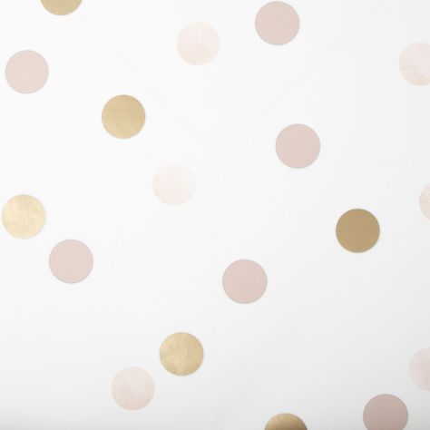 rose gold and pink polka dot wallpaper for baby girls nursery Gold Polka Dot Wallpaper, Pink Gold Wallpaper, Sienna Bedroom, Pink And Gold Wallpaper, Dot Wallpaper, Polka Dots Wallpaper, Toddler Bedroom, Dots Wallpaper, Plain Wallpaper