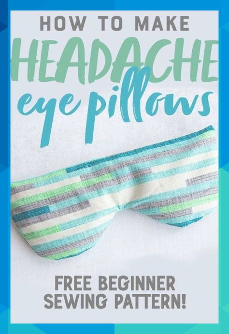 Tips Menjahit, Beginner Sewing Patterns, Sew Ins, Eye Pillow, Beginner Sewing, Beginner Sewing Projects Easy, Small Sewing Projects, Eye Pillows, Sewing Projects For Beginners