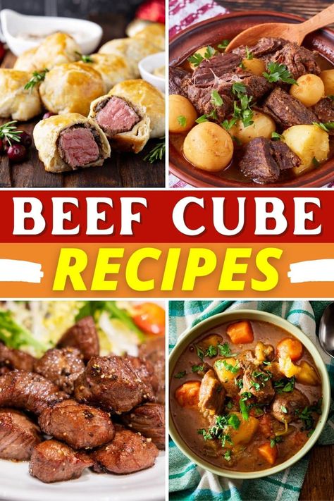 Thanks to these beef cube recipes, you can have a tender, juicy, and flavorful family meal ready in no time. They're tasty, easy, and budget-friendly! Recipes Using Stew Beef, Beef Cube Recipes, Cubed Beef Recipes, Beef Cubed Steak, Beef Cubes, Ways To Cook Steak, Recipes For Beef, Ground Beef And Cabbage, Ground Beef And Rice