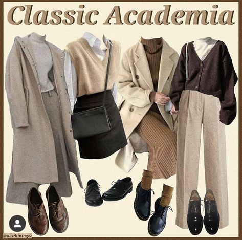 Classic Academia Aesthetic Outfit, Classic Academia Aesthetic, Light Academia Outfit, Classic Academia, Dark Academia Outfits, Dark Academia Outfit, Academia Clothes, Academia Outfits, Academia Style