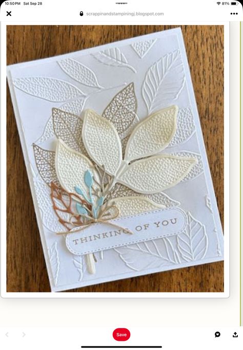 Stampin Up Sympathy Cards, Fall Greeting Cards, Leaf Cards, Nature Card, Changing Leaves, Beautiful Handmade Cards, The Leaf, Stamping Up Cards, Thanksgiving Cards