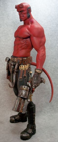 Hellboy Art, Hell Boy, Mike Mignola, 3d Figures, Ange Demon, Dark Horse Comics, Poses References, Figurative Sculpture, Comic Heroes