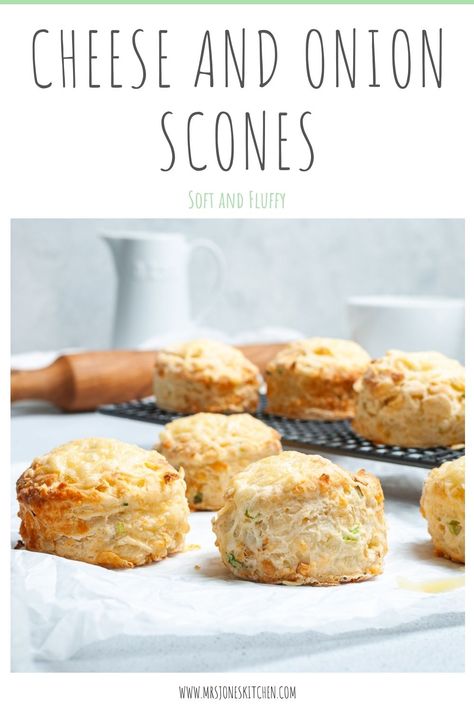 Cheese and Onion Scones Cheese And Onion Scones, Afternoon Tea Food Ideas Savoury, Scones Recipe Healthy, Onion Cheese Bread, Scones Savory, Onion Scones, Baking Savory, Savory Scones Recipe, Savoury Scones