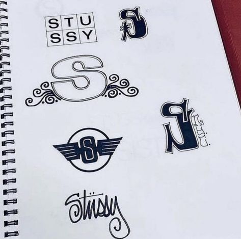 Outlander Magazine on Twitter: "Shawn Stüssy’s Sketchbook (1994) https://t.co/rGtt7c7nZa" / Twitter Stussy Font, Stussy Design, Stussy S, Stussy Wallpaper, Shawn Stussy, Stussy Logo, Cool Album Covers, Apple Wallpaper Iphone, Vintage Logo Design