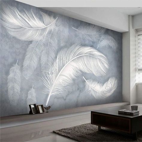 Modern Latest Mandola Wall Texture Design Making | 3D Wall Decoration | Wall Texture Painting Ideas https://youtu.be/AoBvTn6z2p4 paper texture wall texture design texture paint texture wall wood texture texture art stone texture Wallpaper For Home Wall, Geometric Wallpaper Design, Wallpaper For Home, Feather Wallpaper, Wall Decorating, Normal Wallpaper, Silk Wallpaper, Feather Wall, Table Cafe