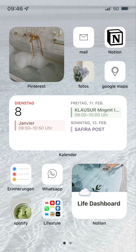 Productive Widgets Iphone, Productive Home Screen Iphone, Iphone Home Screen Layout Normal, Iphone Productivity Layout, Productive Iphone Homescreen, Home Page Design Iphone, Productive Iphone Layout, Iphone Widget Setup, Productive Phone Layout