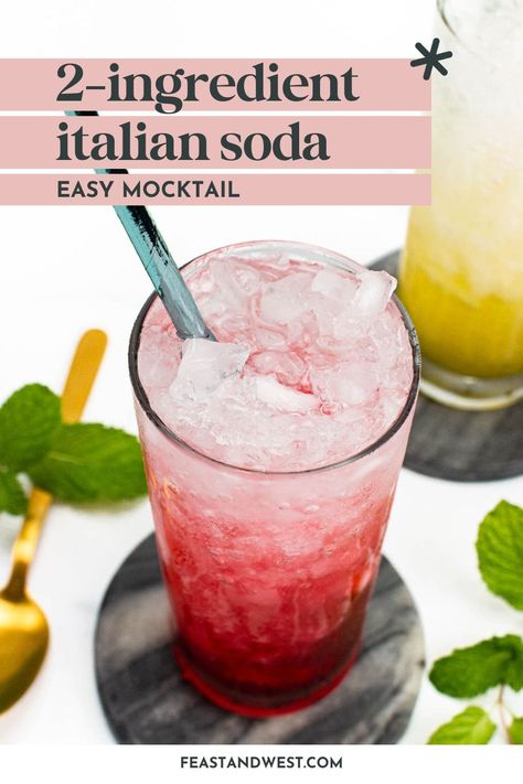 The Italian Soda is the ultimate mocktail. Made with just two ingredients, this simple and refreshing drink is perfect for any occasion. Cream Soda Mocktail, Soda Mocktail, Italian Cream Soda Recipe, Italian Cream Soda, Italian Drinks, Iced Drinks Recipes, Soda Flavors, Summer Drinks Alcohol, Flavored Sparkling Water