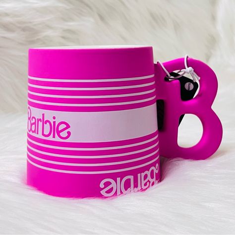 {Barbie} Pink Classic Coffee Mug Classic Barbie Mug Soft Touch Pink This Is A Fun And Pink Barbie Coffee Mug, With The Handle In The Shape Of The B From The Barbie Logo Soft Touch, With An Almost Matte Feel 21 Oz Hand Wash Only Do Not Microwave New With Tags Pet & Smoke-Free Home Barbie Mug, Barbie Coffee, Barbie Things, Classic Barbie, Baby Barbie, Barbie Logo, Pink Barbie, Self Healing Quotes, Ice Coffee Recipe