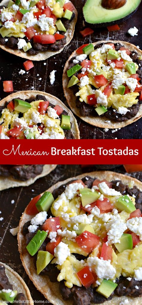 Mexican Recipes Easy, Breakfast Mexican, Breakfast Tostadas, Sandwich Vegetarian, Vegetarian Mexican Recipes, Eggs Toast, Quest Bars, Egg Benedict, Breakfast Enchiladas