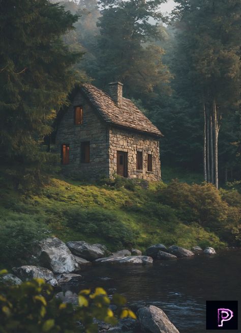 🌲✨ Lose yourself in the serene beauty of nature with this breathtaking 8K view of a stone house nestled in the heart of the forest. Let the tranquility of the scene wash over you as you imagine the stories this secluded retreat holds.   What can you create today?   🌟✨ #AI #Art #PicassoAIArt House In The Forest Nature, Grey Stone House, Cabin Blueprints, House In The Forest, Environmental Conservation, Forest Nature, Lose Yourself, Forest House, Stone Houses