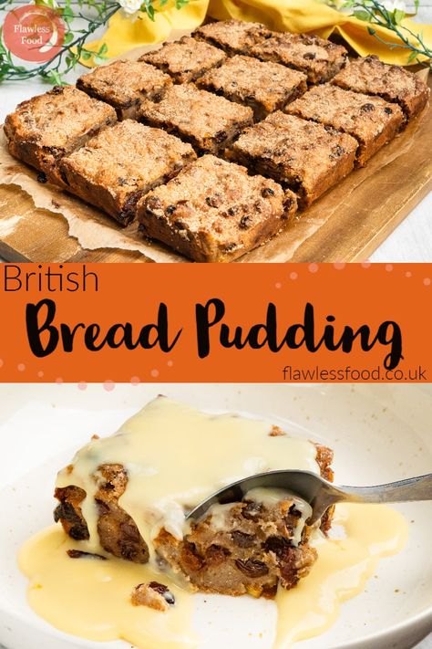 Indulge in the comforting flavours of British Bread Pudding with our easy-to-follow recipe. This traditional dessert will warm your heart and satisfy your sweet tooth. Discover how to create this delightful old fashioned British dessert treat using simple ingredients and step-by-step instructions. Get ready to enjoy a taste of nostalgia with our approachable and friendly recipe for Traditional Bread Pudding. #EasyBaking #BreadPudding #BritishDessert English Bread Pudding, British Bread, Traditional Bread Pudding, Coconut Loaf Cake, English Bread, Breakfast Quiche Recipes, British Desserts, Almond Bars, Dessert For Two