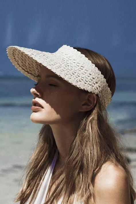 Hawaiian Hats, Straw Visor, Summer Hats Beach, Sun Visor Hat, Summer Cap, Pearl Hair Clip, Wear Sunscreen, Faithfull The Brand, Visor Hats