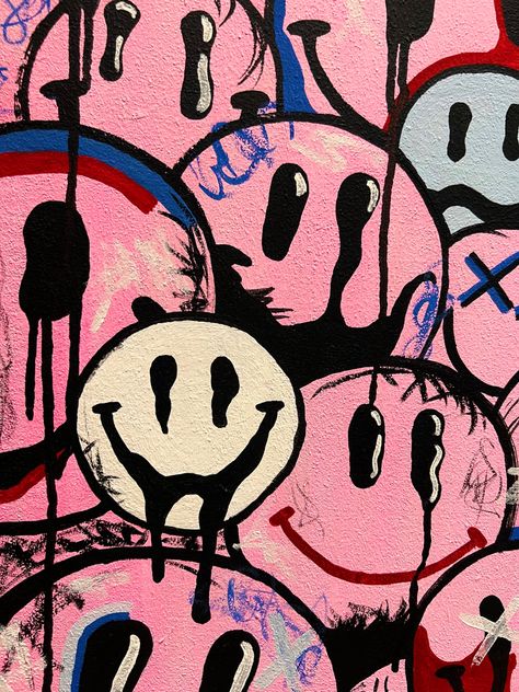 White Marker Art, White Marker, Iphone Wallpaper Stills, Graffiti Doodles, Graffiti Style Art, Canvas Painting Designs, Pink Wall, Marker Art, Canvas Art Painting