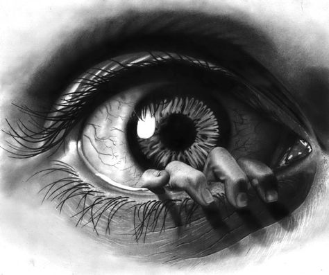 Ojo Tattoo, Realistic Eye Tattoo, Surreal Tattoo, Creepy Eyes, Eyeball Art, Eyes Artwork, Realistic Eye, Tattoo Artwork, Dark Art Drawings