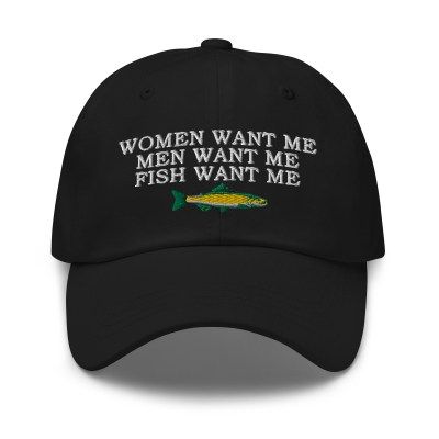 Step into the limelight with our “Women Want Me, Men Want Me, Fish Want Me” hat. This amusing cap is a fantastic addition to your wardrobe, ideal for a day out fishing, a casual gathering, or just for making a unique style statement. Crafted from 100% cotton twill, this hat promises a soft and comfortable [...] The post “Women Want Me, Men Want Me, Fish Want Me” Hat appeared first on Rockatee. Fish Fear Me Women Want Me, Women Want Me Fish Fear Me Hat, Fish Fear Me, Hat Quotes, Fish Hat, Fish Friday, Midwest Princess, Funny Fish, God Is For Me