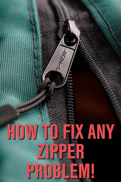 If you are looking how to fix an issue with a zipper, you have come to the right place. Today, we are sharing how to fix any zipper problems by simply replacing your zipper with a new one! Don't know how to replace a zipper? Watch this simple video to get started learning the best method to fix your zipper! Fix A Zipper On A Bag, How To Fix A Stuck Zipper, How To Replace A Zipper, How To Get A Zipper Back On Track, How To Put A Zipper Back On Track, How To Fix A Zipper That Splits, How To Fix A Zipper That Came Off, How To Fix A Zipper, Zipper Hacks