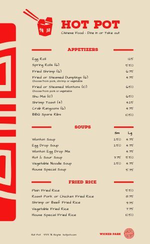 Chinese Menu Templates - Easy to Customize - MustHaveMenus Cute Menu Design, Chinese Menu Design Ideas, Chinese Menu Card Design, Chinese Menu Design, Chinese Menu Card, Asian Menu Design, Chinese Food Menu Design, Chinese Restaurant Menu Design Ideas, Menu Branding