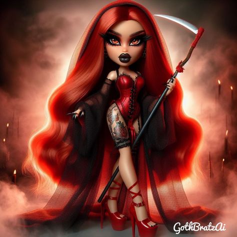 Glam Reaper, Final part ❤️ #bratz #explorepage Glam Reaper, Goth Bratz, April 21, Halloween Costumes, Halloween, Stars, On Instagram, Quick Saves, Instagram