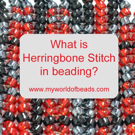 Herringbone Stitch Beading, Double Herringbone Stitch Design, Herring Bone Embroidery, Flat Herringbone Stitch Beading, Classic Tarnish-resistant Herringbone Necklace, Tubular Herringbone Tutorial, Picture Tiles, Herringbone Stitch, Ladder Stitch