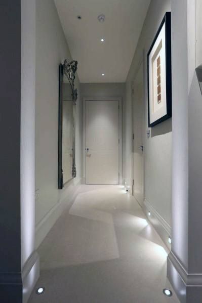 Top 60 Best Hallway Lighting Ideas - Interior Light Fixtures Led Hallway Lighting, Landing Lighting, Corridor Ideas, Interior Light Fixtures, Upholstered Wall Panels, Hallway Wall Lights, Corridor Design, Upholstered Walls, Hall Lighting