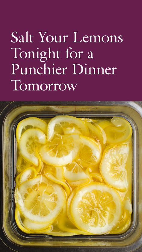 The briny-tangy-floral funk of true preserved lemons takes weeks to develop. Our shortcut condiment approximates those flavors in a day. Get the recipe at the link in our bio. Preserved Lemons Recipes, Fish Tagine, Lemons Recipes, Lime Pickles, Specialty Food Store, Sandwich Fillings, Preserved Lemons, Grain Bowl, Cooks Illustrated