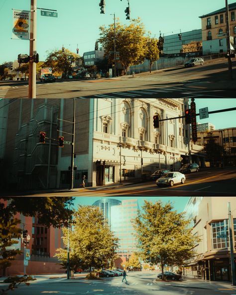 Tacoma Washington / Erick Ramirez / R4S / PNW / Cinematic Photography Tacoma Washington Things To Do In, Tacoma Washington Aesthetic, Downtown Tacoma Photoshoot, Washington Aesthetic, Tacoma Washington Photography, Moving To Tacoma Washington, Post Apocalyptic Seattle, City Aesthetics, Seattle Photography